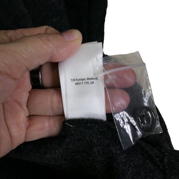 NWT Nanette Lepore 2XL 100% Wool Gray Embroidered Unlined Knee Length Coat - Picture 16 of 16